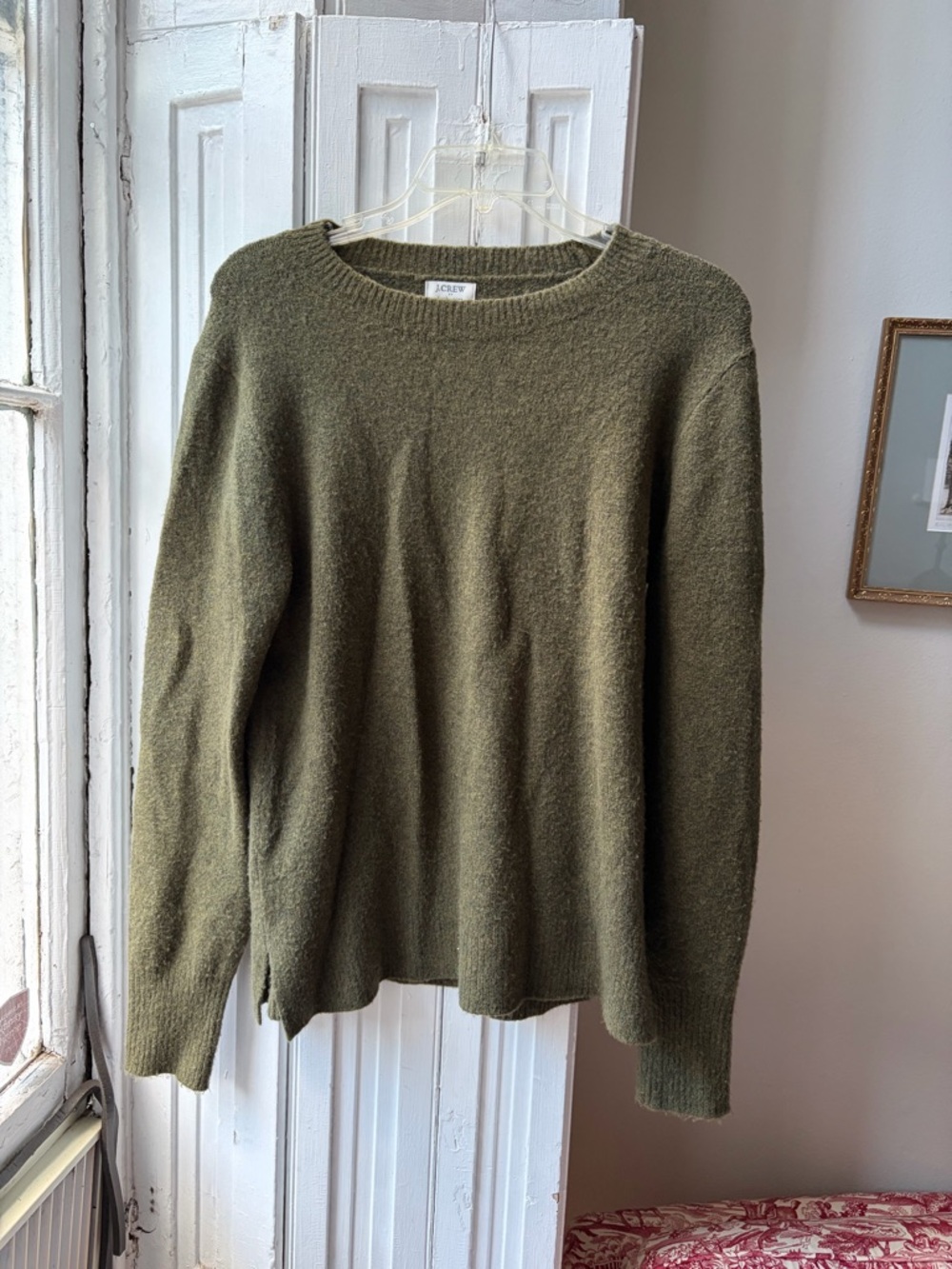 J. Crew Women’s Olive Green Crewneck Sweater